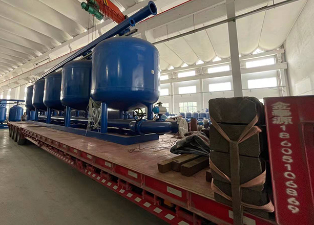 量身定制，十五連罐超大砂濾裝置發(fā)貨浙江嘉興！